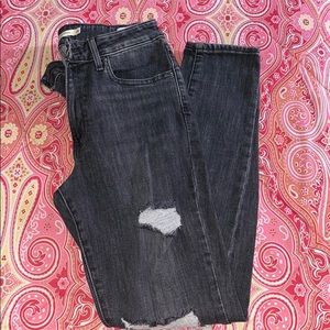 Levi’s 721 High Rise Ripped Skinny Jeans